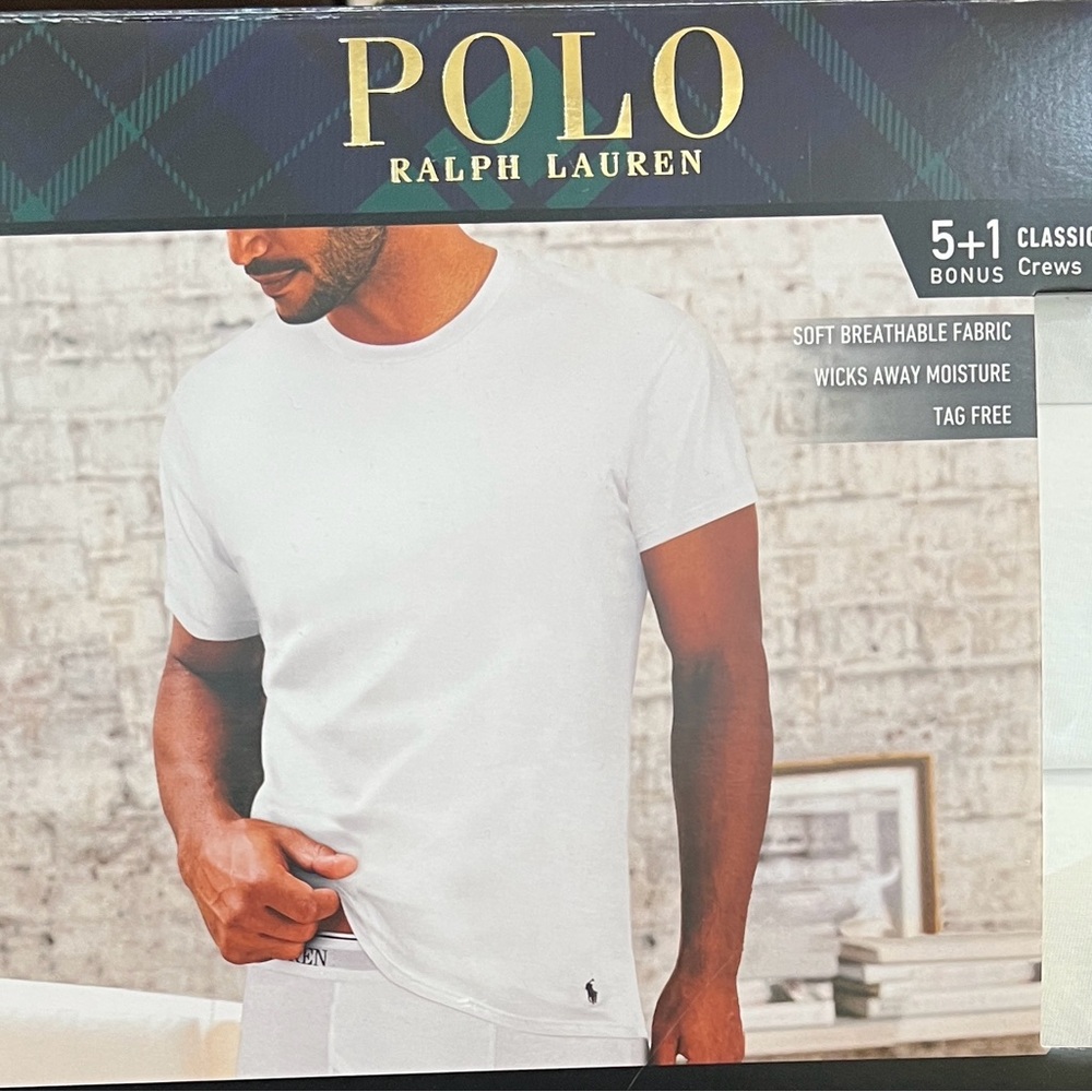 Polo by Ralph Lauren White Short Sleeve Crew Neck Tee